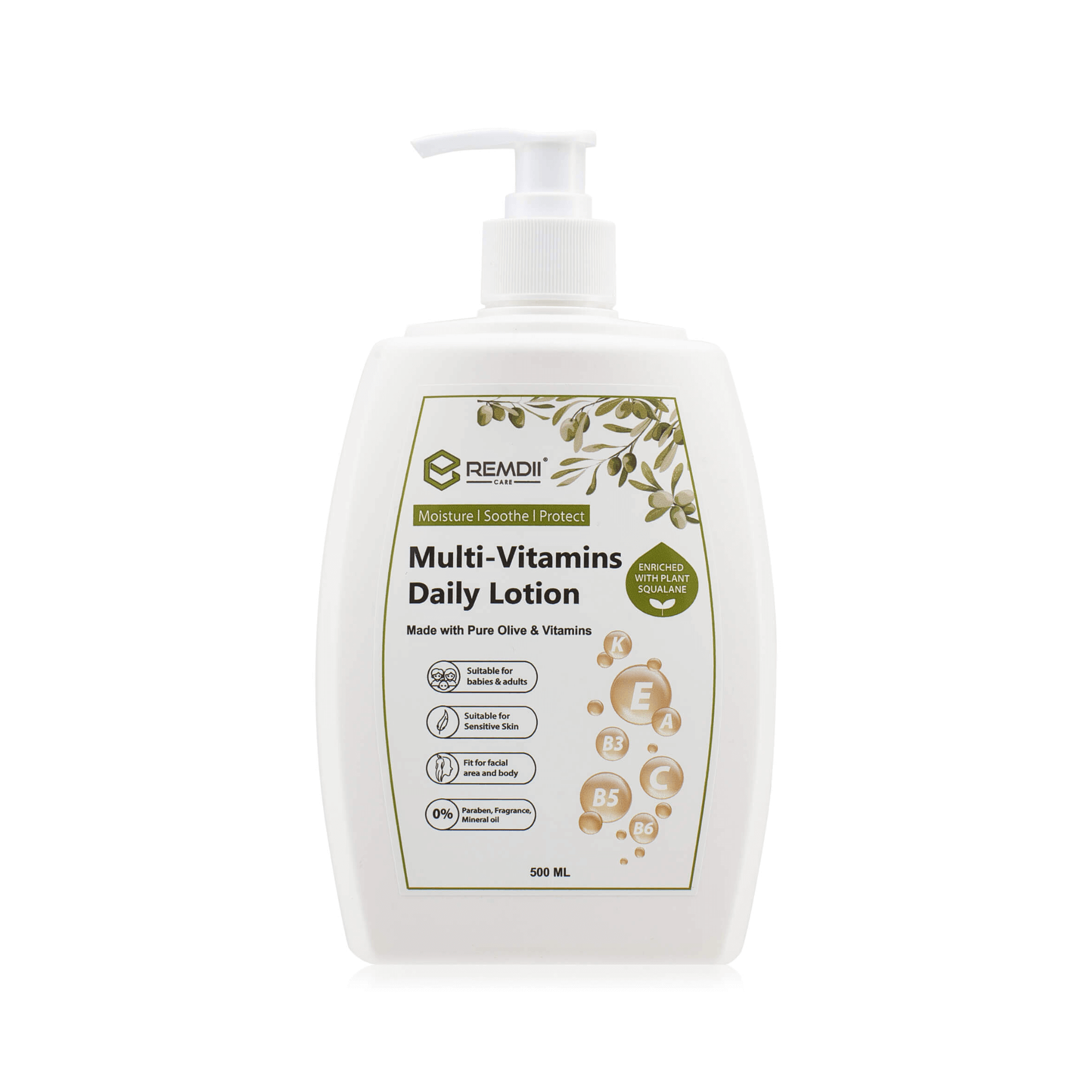 REMDII MULTI-VITAMINS DAILY LOTION 500ML